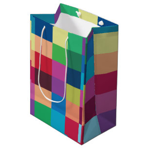 Sac Cadeau Moyen Motif de tableau de contrôle coloré