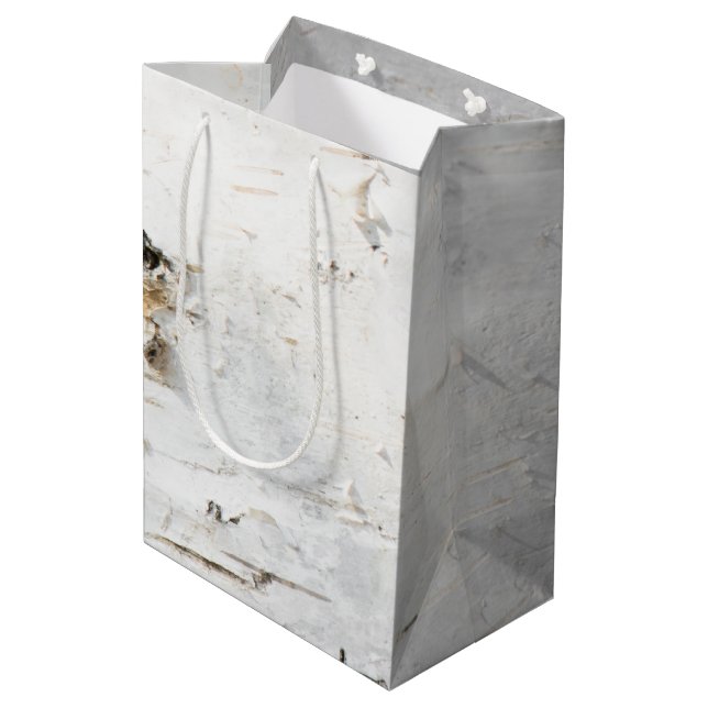 Sac Cadeau Moyen Motif d'écorce de bouleau (Dos Angle)