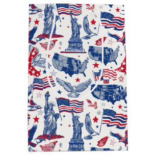 Sac Cadeau Moyen Motif des icônes patriotiques - Statue de la Liber