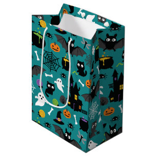 Sac Cadeau Moyen Motif d'Halloween