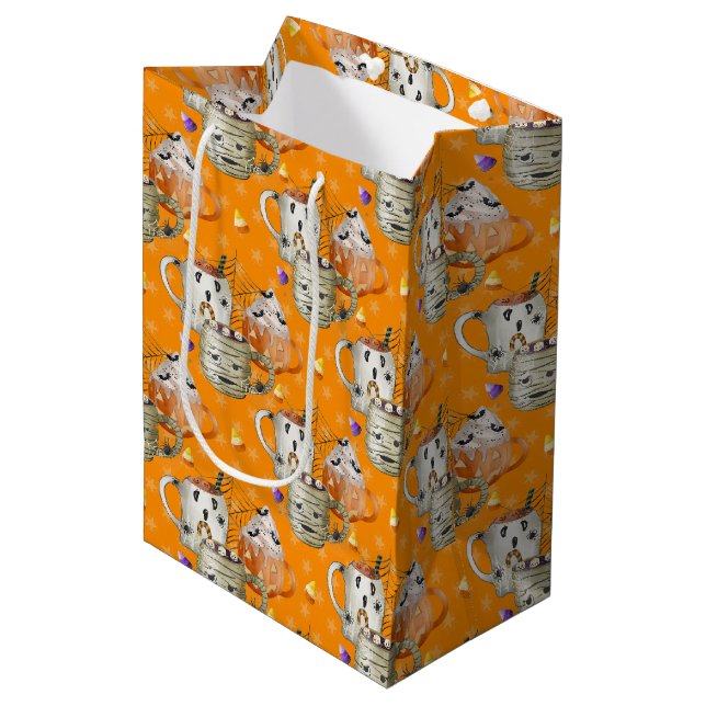 Sac Cadeau Moyen Motif d'Halloween Mug Mummy (Devant Angle)