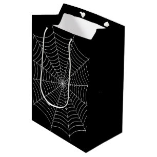Sac Cadeau Moyen Motif d'Halloween noir et blanc