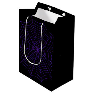 Sac Cadeau Moyen Motif d'Halloween noir et violet