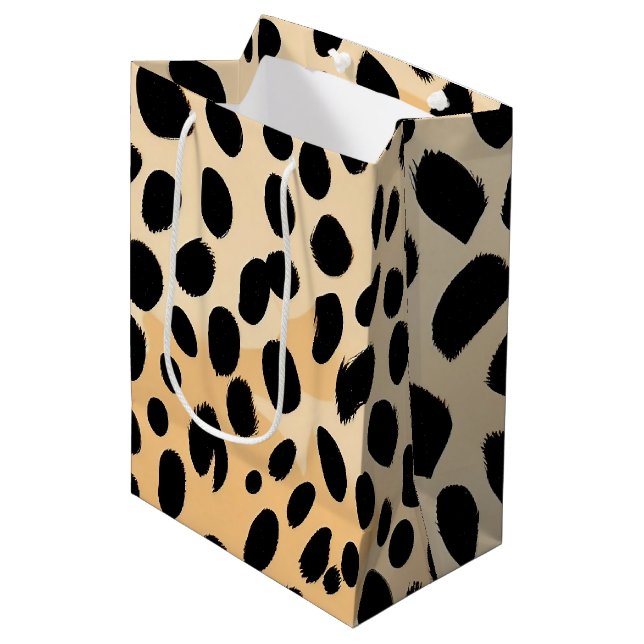 Sac Cadeau Moyen Motif d'impression Cheetah (Devant Angle)