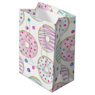 Sac Cadeau Moyen Motif Donut Mignon Coloré