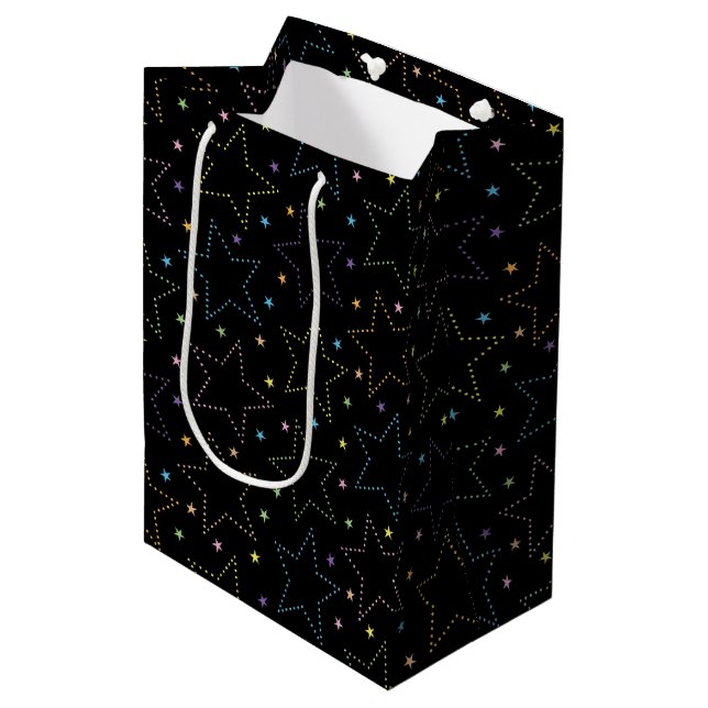 Sac Cadeau Moyen Motif du ciel de nuit étoilé (Devant Angle)