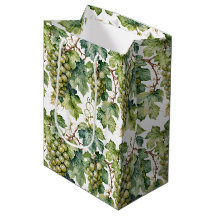 Motif élégant de raisin vert et de vigne à l'aquar