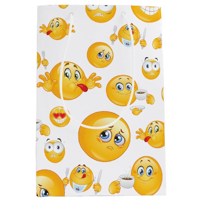 Sac Cadeau Moyen Motif Emoji (Devant)