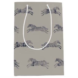 Sac Cadeau Moyen Motif équestre classique