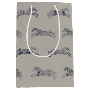 Sac Cadeau Moyen Motif équestre classique de cheval