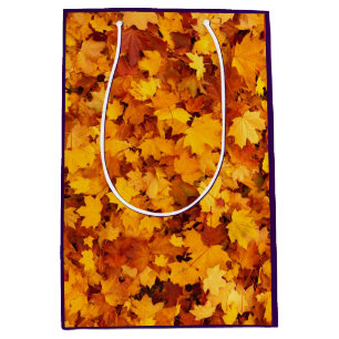 Sac Cadeau Moyen Motif feuille d'érable-25877