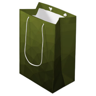 Sac Cadeau Moyen Motif géométrique du maillage vert de l'Armée