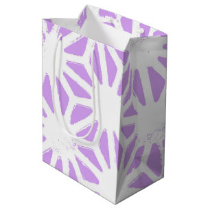Sac Cadeau Moyen Motif géométrique Lilac