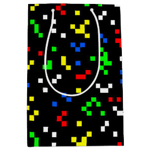 Sac Cadeau Moyen Motif graphique de jeu vidéo rétro 8 bits