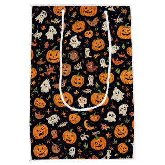 Sac Cadeau Moyen Motif Halloween