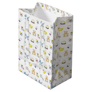 Sac Cadeau Moyen Motif mignon de baby shower