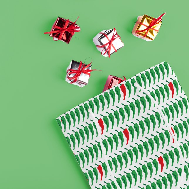 Sac Cadeau Moyen Motif poivre rouge et vert Chili (Créateur téléchargé)