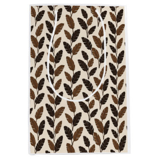 Sac Cadeau Moyen Motif réaliste de feuilles de bananier tropical