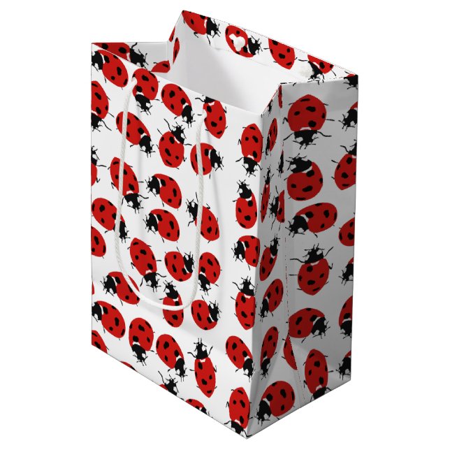 Sac Cadeau Moyen Motif Red Ladybug (Devant Angle)