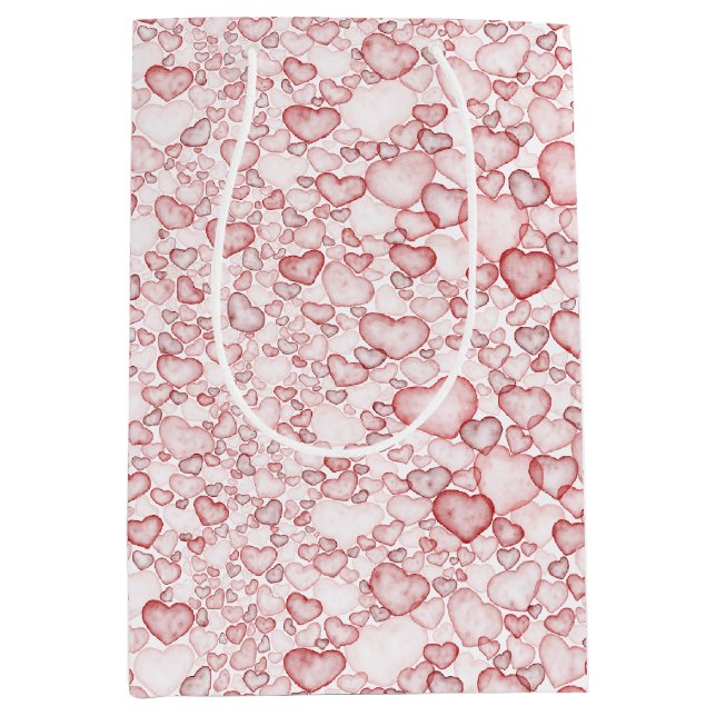 Sac Cadeau Moyen motif sans couture à l'aquarelle (Devant)
