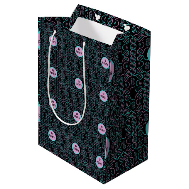 Sac Cadeau Moyen Motif sans couture du serpent (Dos Angle)