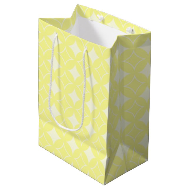 Sac Cadeau Moyen Motif shippo jaune citron (Devant Angle)