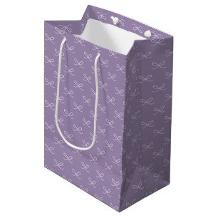 Sac Cadeau Moyen Motif simple à mâche violet