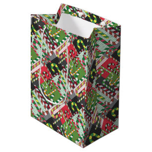 Sac Cadeau Moyen Motif sucre de canne