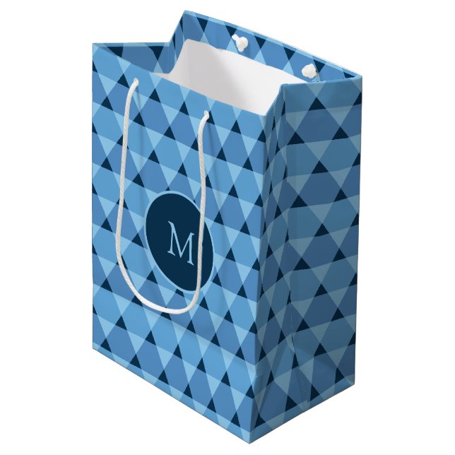 Sac Cadeau Moyen Motif triangles (Devant Angle)
