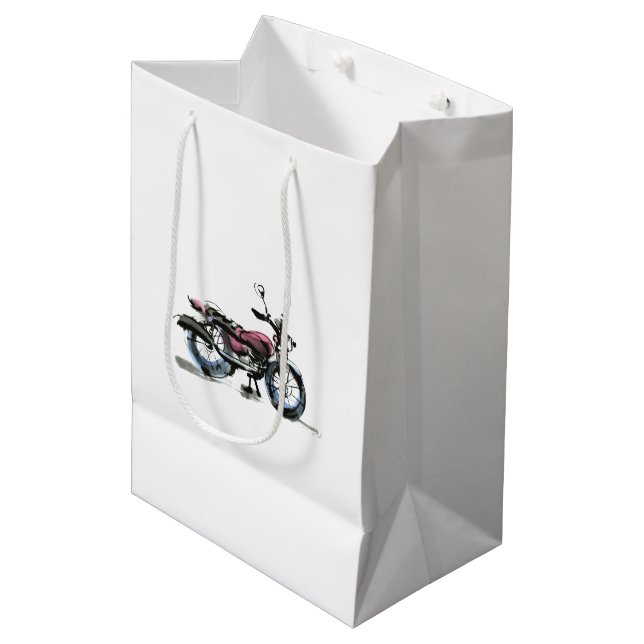 Sac Cadeau Moyen Motorcycle (Devant Angle)