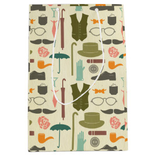 Sac Cadeau Moyen moustache casquette suspender mâle chaussures de