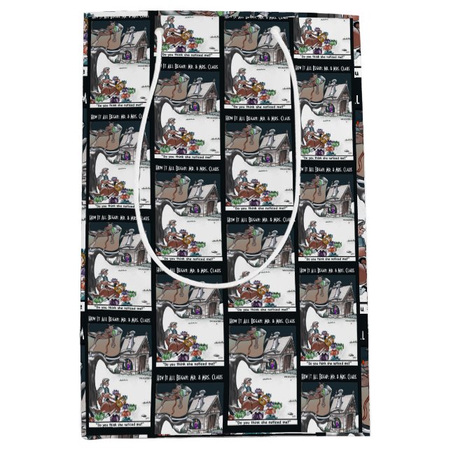 Sac Cadeau Moyen Mr. & Mrs. Claus How it All Began (Devant)