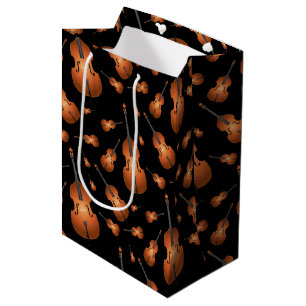 Sac Cadeau Moyen Musicien de basse debout Musique enseignant Jazz B
