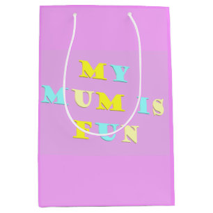 Sac Cadeau Moyen My Mum Design avec des couleurs poitrées mélangées
