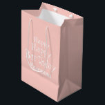Sac Cadeau Moyen Named Happy Birthday Pastel Pink Medium Gift Bag<br><div class="desc">Just add the birthday person's name! Gorgeous pastel pink Happy Happy Birthday gift bag. Perfect for wrapping a gift for her,  mom,  baby,  child,  family or friend. See our collection for more beautiful gift wrapping products. Named Happy Birthday Pastel Pink Medium Gift Bag.</div>
