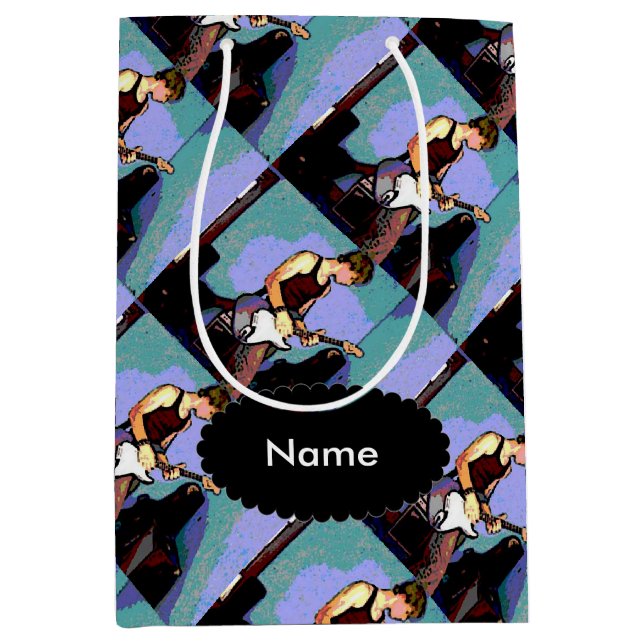 Sac Cadeau Moyen Nate et Guitare pour les cadeaux (Devant)