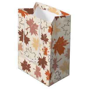 Sac Cadeau Moyen Nature automnale, action de grâces de la feuille d