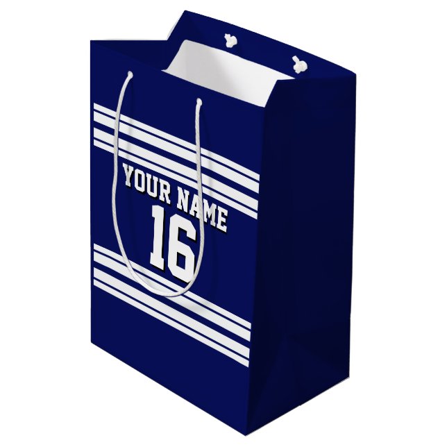 Sac Cadeau Moyen Navy Blue White Team (Dos Angle)