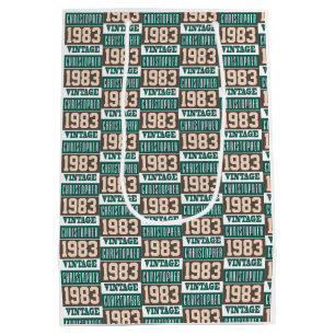 Sac Cadeau Moyen Né en 1983 Anniversaire présent