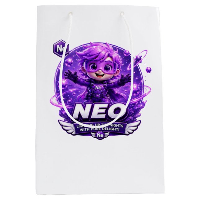 Sac Cadeau Moyen Néon ATOMIVRA (Devant)