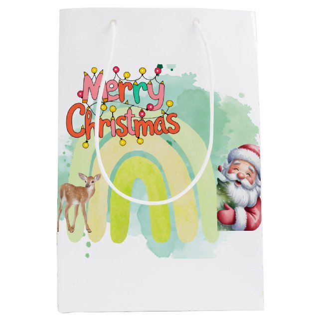 Sac Cadeau Moyen Noël  (Devant)