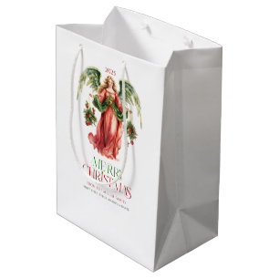 Sac Cadeau Moyen Noël Angel Fancy Joyeux Noël Typographie
