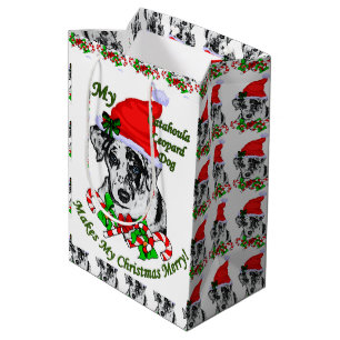 Sac Cadeau Moyen Noël d'amants de léopard de Catahula