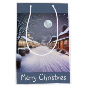 Sac Cadeau Moyen Noël dans la petite ville