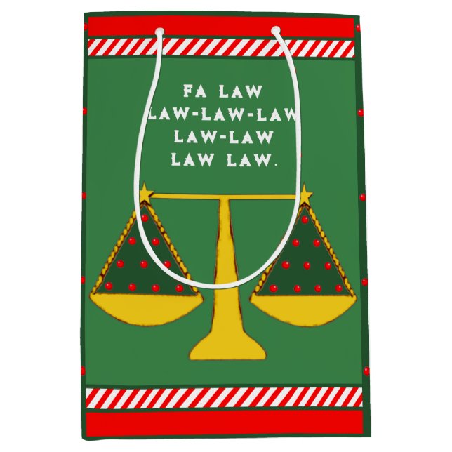Sac Cadeau Moyen Noël d'avocat de Noël (Devant)