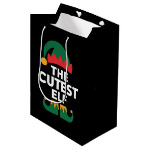 Sac Cadeau Moyen Noël de famille assorti au lutin le plus mignon