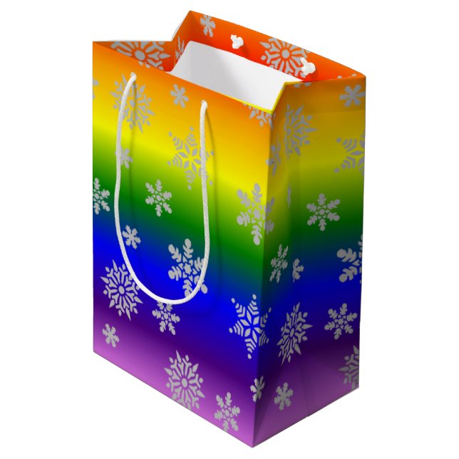 Sac Cadeau Moyen Noël gay simple et élégant (Dos Angle)
