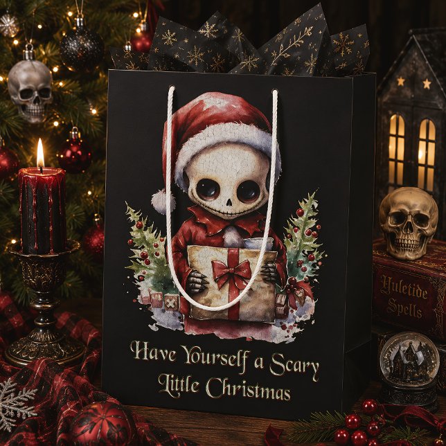 Sac Cadeau Moyen Noël gothique effrayant Creepmas (Créateur téléchargé)