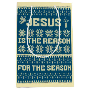 Sac Cadeau Moyen Noël Jésus Est La Raison De La Saison