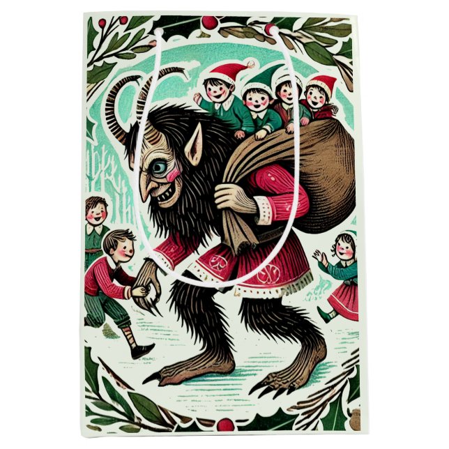Sac Cadeau Moyen Noël Krampus (Devant)